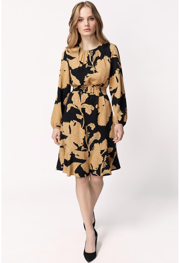 Платье Bazalini 4370 бежевый цветы